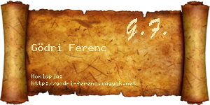 Gödri Ferenc névjegykártya